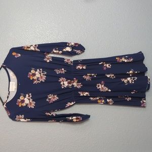 French Grey Elastic Waist Dress